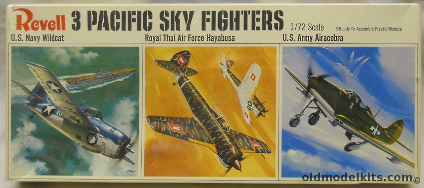 Revell 1/72 3 Pacific Sky Fighters F4F Wildcat / Thai Hayabusa / P-39  Airacobra, H681-130 plastic model kit